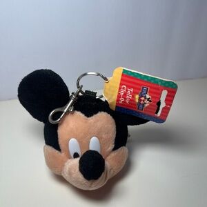 Vintage Y2K Clip On Plush Keychain Mickey Head Talking Mickey *NON WORKING*